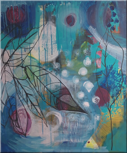 Pflanze in Blau