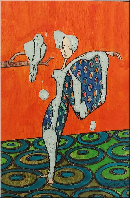 Frau Mit Taube