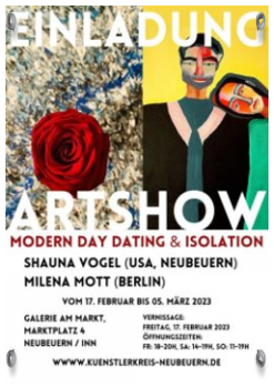 zur Ausstellung Artshow Modern Day Dating & Isolation vom 17.2. bis 5.3