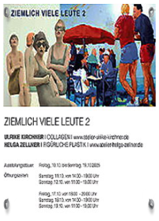 zur Ausstellung Ziemlich viele Leute 2 Ulrike Kirchner und Helga Zellner vom 10. bis 19. Oktober